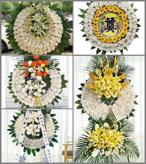 浙江省台州天台县洪畴镇大二村花圈速递